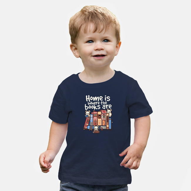 Home Is Where The Books Are-Baby-Basic-Tee-NemiMakeit