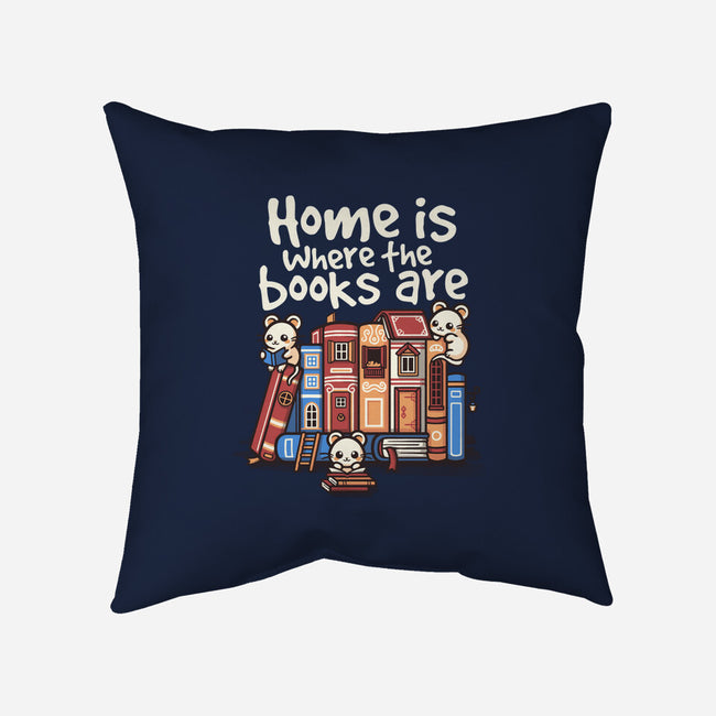 Home Is Where The Books Are-None-Non-Removable Cover w Insert-Throw Pillow-NemiMakeit