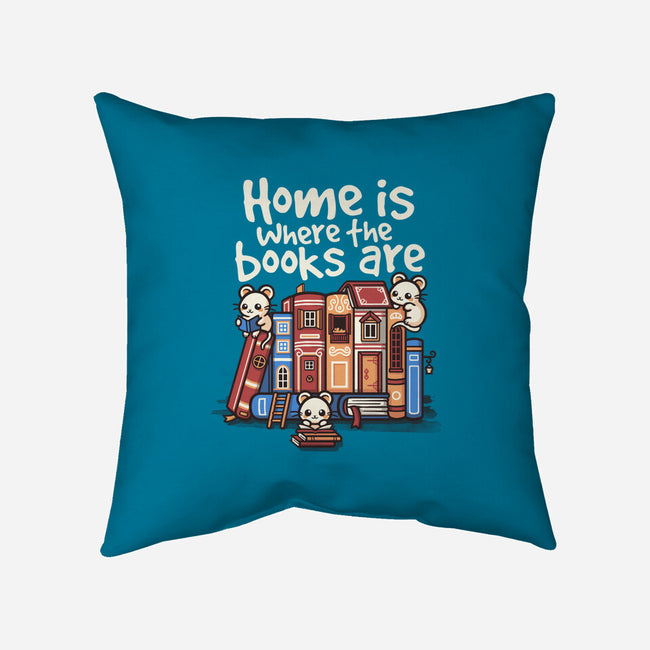 Home Is Where The Books Are-None-Non-Removable Cover w Insert-Throw Pillow-NemiMakeit