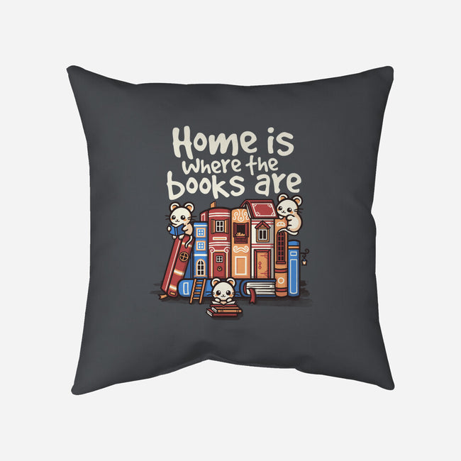 Home Is Where The Books Are-None-Removable Cover-Throw Pillow-NemiMakeit