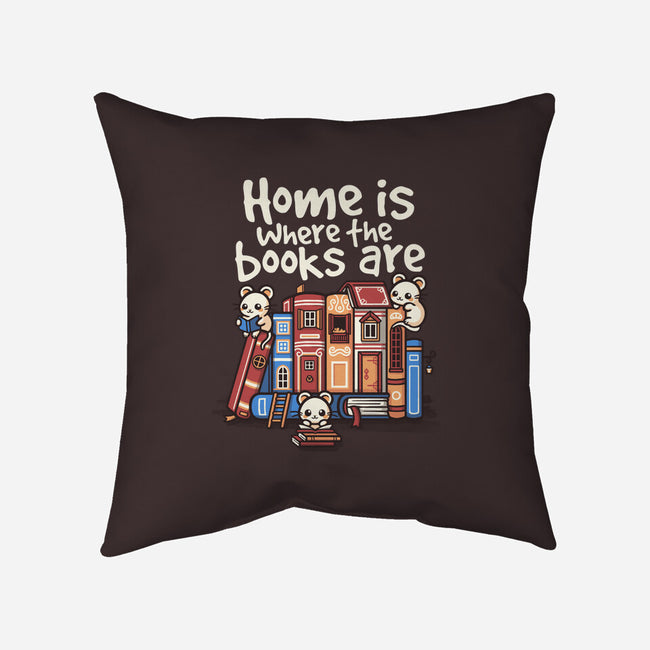 Home Is Where The Books Are-None-Removable Cover-Throw Pillow-NemiMakeit