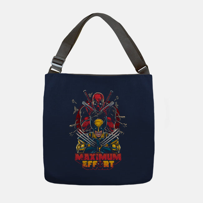 Maximum Effort Friends-None-Adjustable Tote-Bag-Knegosfield