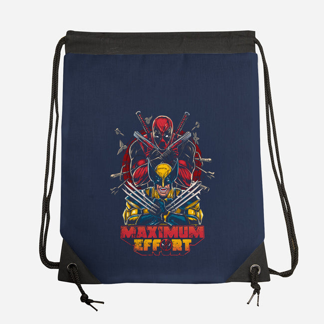 Maximum Effort Friends-None-Drawstring-Bag-Knegosfield