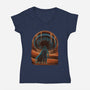 Welcome To Arrakis-Womens-V-Neck-Tee-rmatix