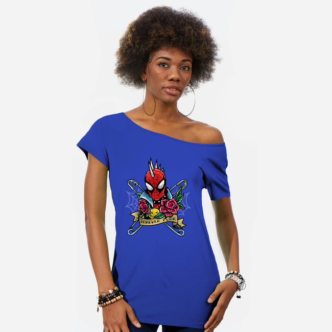 Forever Punk-Womens-Off Shoulder-Tee-zascanauta