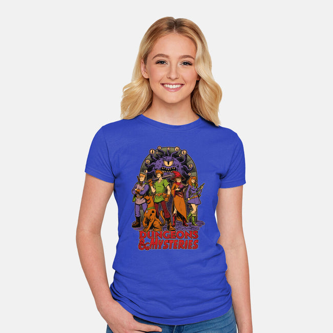 Dungeons And Mysteries-Womens-Fitted-Tee-Studio Mootant