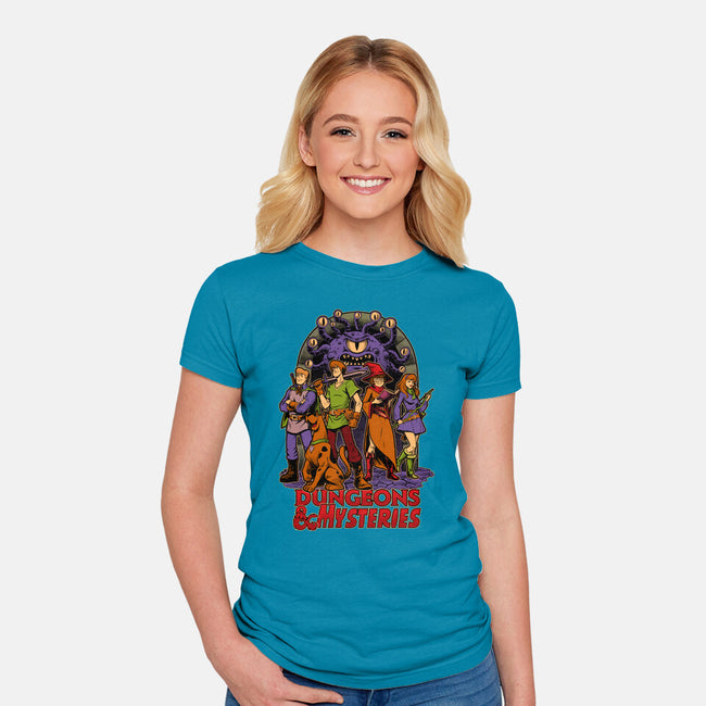 Dungeons And Mysteries-Womens-Fitted-Tee-Studio Mootant