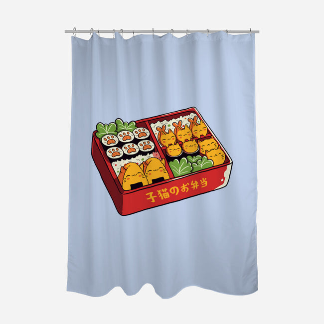 Purrfect Bento Kawaii Cats-None-Polyester-Shower Curtain-tobefonseca