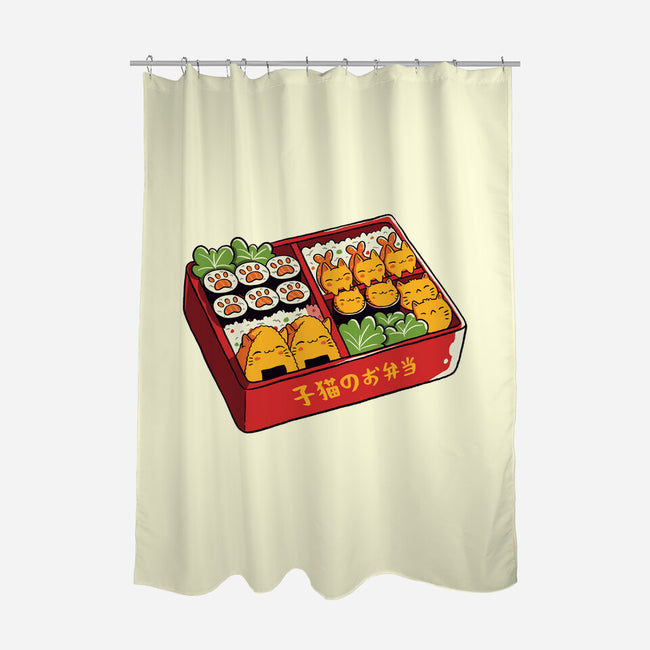 Purrfect Bento Kawaii Cats-None-Polyester-Shower Curtain-tobefonseca