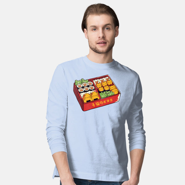 Purrfect Bento Kawaii Cats-Mens-Long Sleeved-Tee-tobefonseca