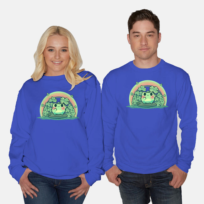 Lucky Little Frog-Unisex-Crew Neck-Sweatshirt-TechraNova