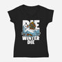 Snowman Spring-Womens-V-Neck-Tee-Studio Mootant