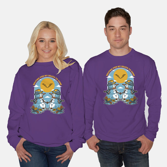 Snowman Irony Spring-Unisex-Crew Neck-Sweatshirt-Studio Mootant