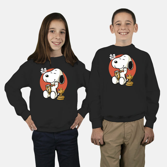 Luck Money Beagle-Youth-Crew Neck-Sweatshirt-Studio Mootant