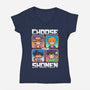 Choose Your Shonen-Womens-V-Neck-Tee-2DFeer