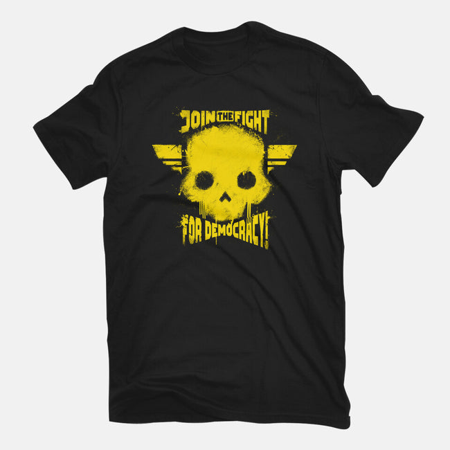 Join The Fight Democracy-Unisex-Basic-Tee-rocketman_art