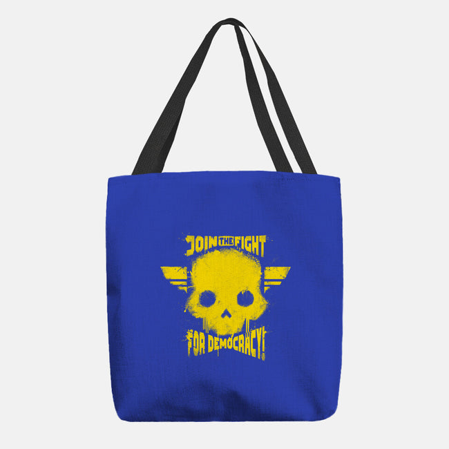 Join The Fight Democracy-None-Basic Tote-Bag-rocketman_art