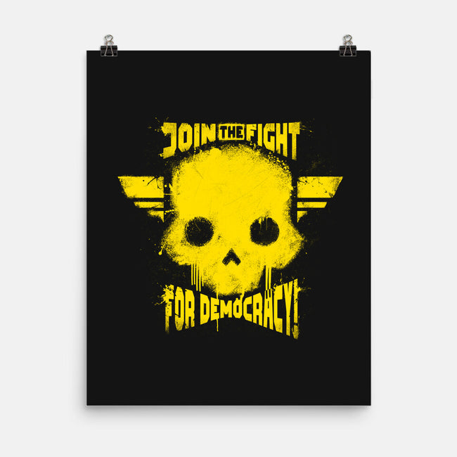 Join The Fight Democracy-None-Matte-Poster-rocketman_art