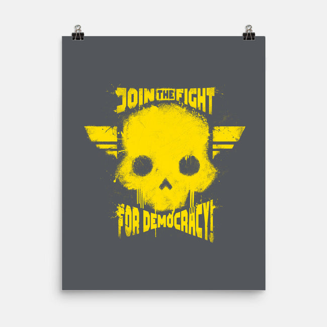 Join The Fight Democracy-None-Matte-Poster-rocketman_art