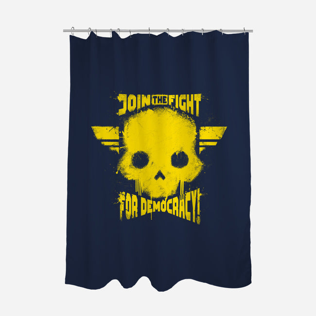 Join The Fight Democracy-None-Polyester-Shower Curtain-rocketman_art