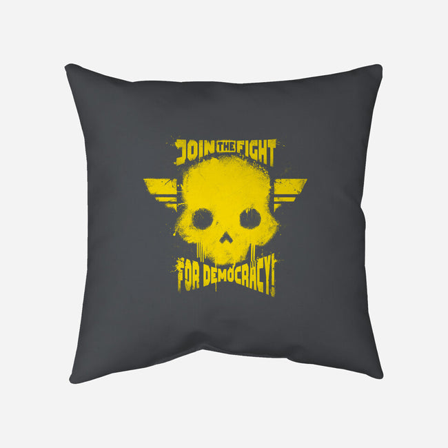 Join The Fight Democracy-None-Non-Removable Cover w Insert-Throw Pillow-rocketman_art