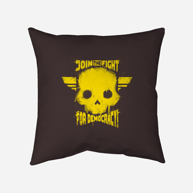 Join The Fight Democracy-None-Non-Removable Cover w Insert-Throw Pillow-rocketman_art