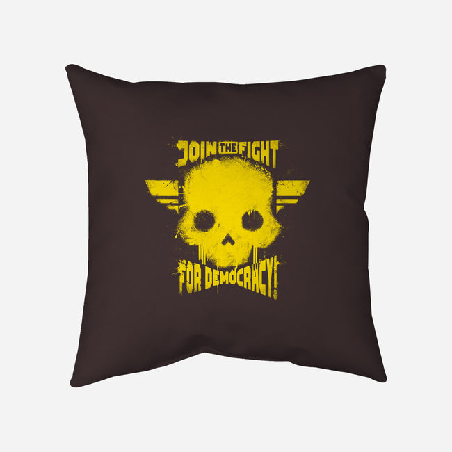 Join The Fight Democracy-None-Removable Cover-Throw Pillow-rocketman_art