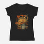 Spicy Taco Attack-Womens-V-Neck-Tee-ilustrata