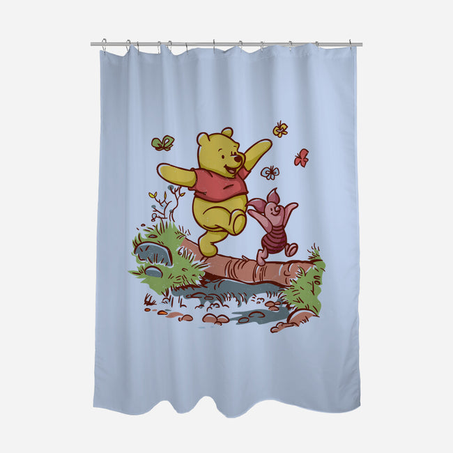 A Stroll In The Woods-None-Polyester-Shower Curtain-Xentee