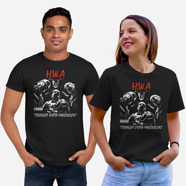 HWA Straight Outta Malevelon-Unisex-Basic-Tee-rocketman_art