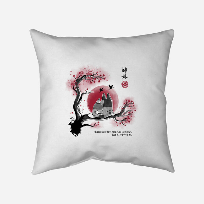 Heeler Sisters In Japan-None-Removable Cover-Throw Pillow-retrodivision