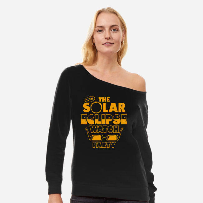 The Total Solar Eclipse-Womens-Off Shoulder-Sweatshirt-Boggs Nicolas