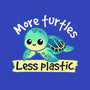 More Turtles Less Plastic-None-Removable Cover-Throw Pillow-NemiMakeit