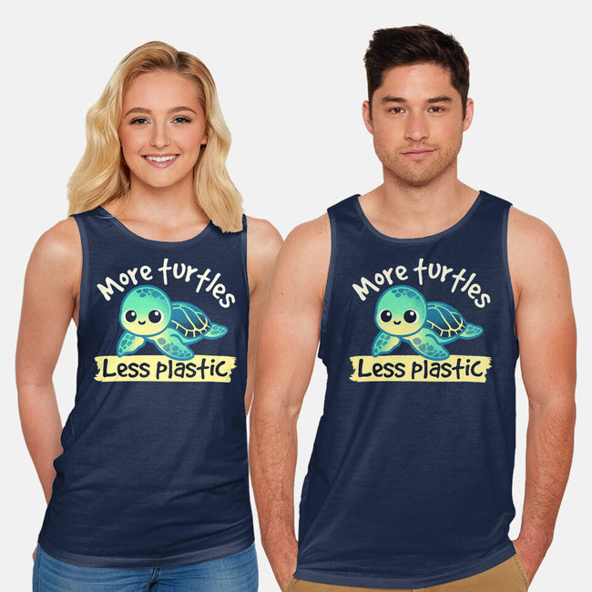 More Turtles Less Plastic-Unisex-Basic-Tank-NemiMakeit