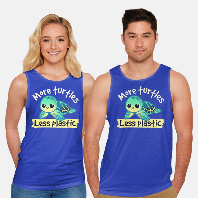 More Turtles Less Plastic-Unisex-Basic-Tank-NemiMakeit