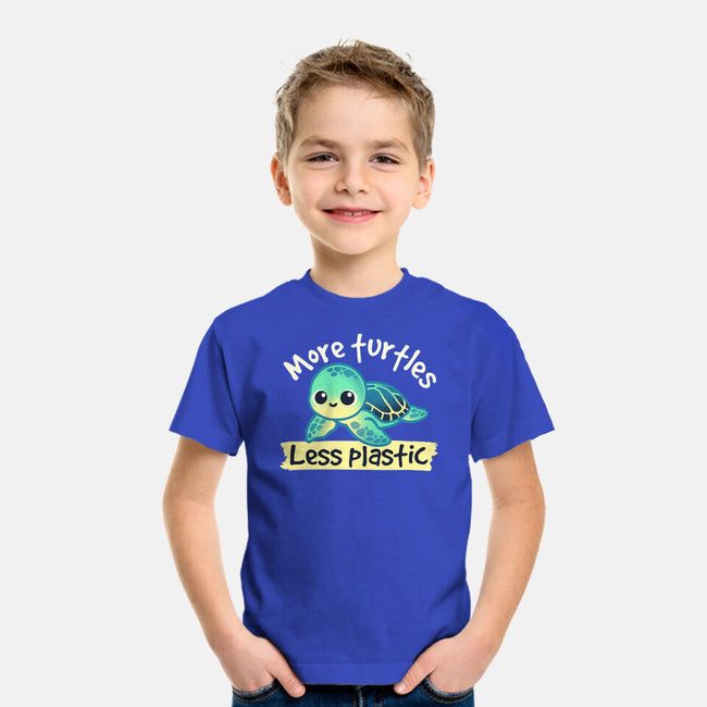 More Turtles Less Plastic-Youth-Basic-Tee-NemiMakeit