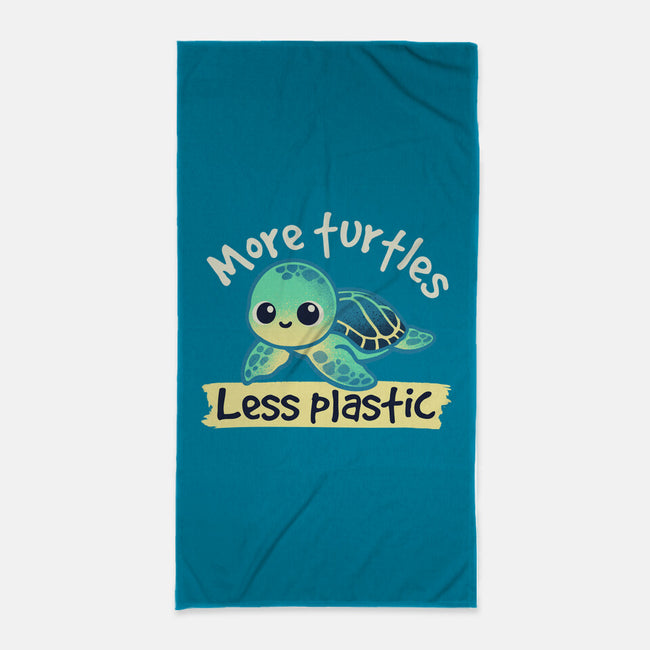More Turtles Less Plastic-None-Beach-Towel-NemiMakeit