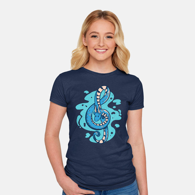 Dragon Song Magic-Womens-Fitted-Tee-tobefonseca