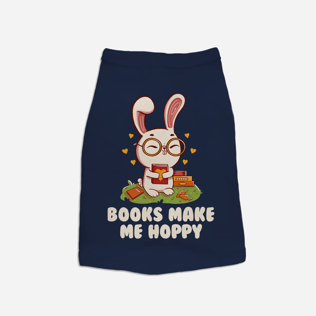 Books Make Me Hoppy-Dog-Basic-Pet Tank-tobefonseca