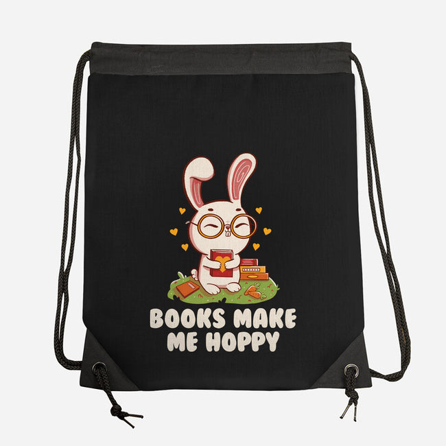 Books Make Me Hoppy-None-Drawstring-Bag-tobefonseca