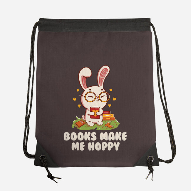 Books Make Me Hoppy-None-Drawstring-Bag-tobefonseca