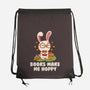 Books Make Me Hoppy-None-Drawstring-Bag-tobefonseca