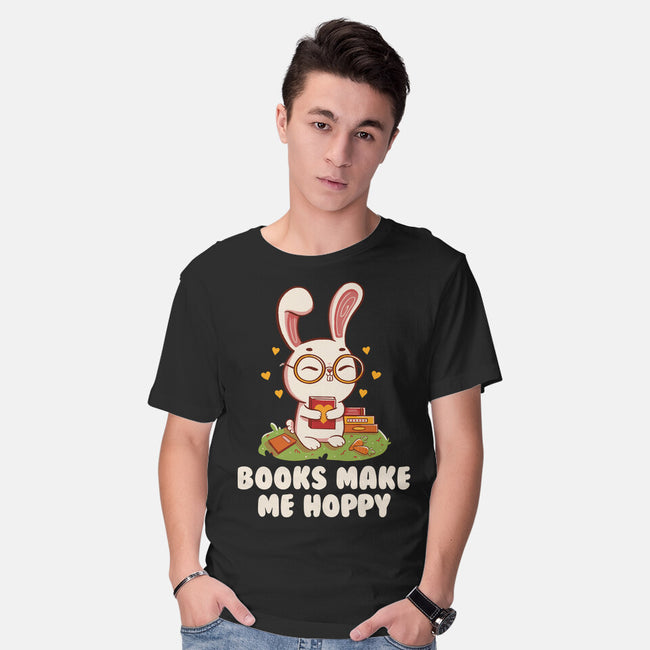 Books Make Me Hoppy-Mens-Basic-Tee-tobefonseca