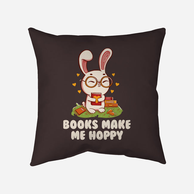 Books Make Me Hoppy-None-Non-Removable Cover w Insert-Throw Pillow-tobefonseca