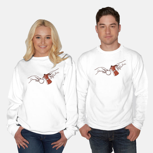 The Creation Of Coffee-Unisex-Crew Neck-Sweatshirt-tobefonseca