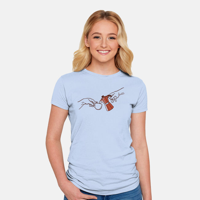 The Creation Of Coffee-Womens-Fitted-Tee-tobefonseca