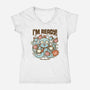 I'm Ready Coffee Octopus-Womens-V-Neck-Tee-tobefonseca