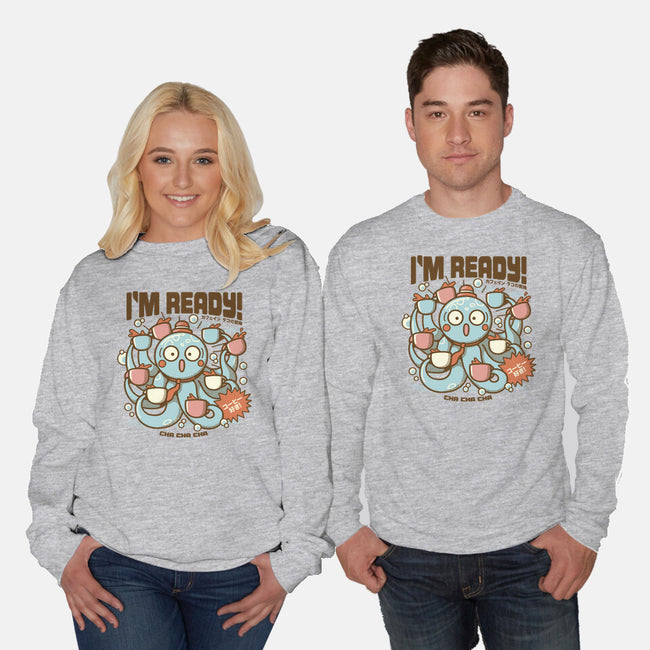 I'm Ready Coffee Octopus-Unisex-Crew Neck-Sweatshirt-tobefonseca