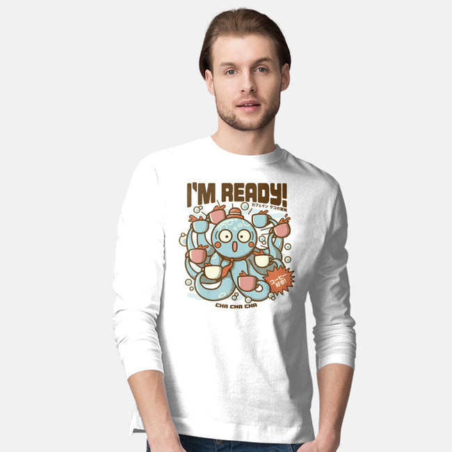 I'm Ready Coffee Octopus-Mens-Long Sleeved-Tee-tobefonseca