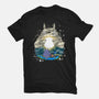 Totoro Moonlight-Womens-Fitted-Tee-JamesQJO